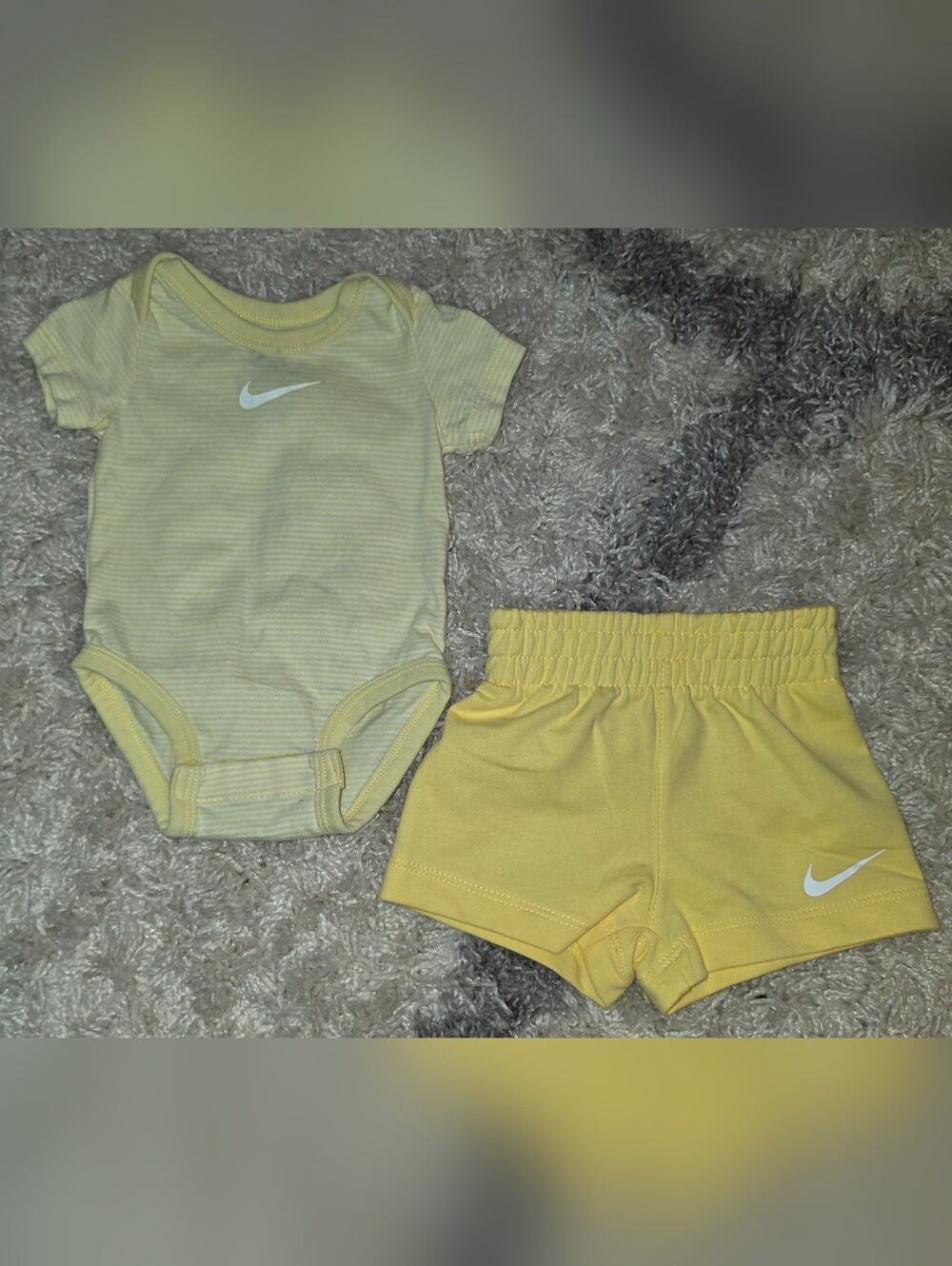Nike Newborn Striped Bodysuit & Shorts